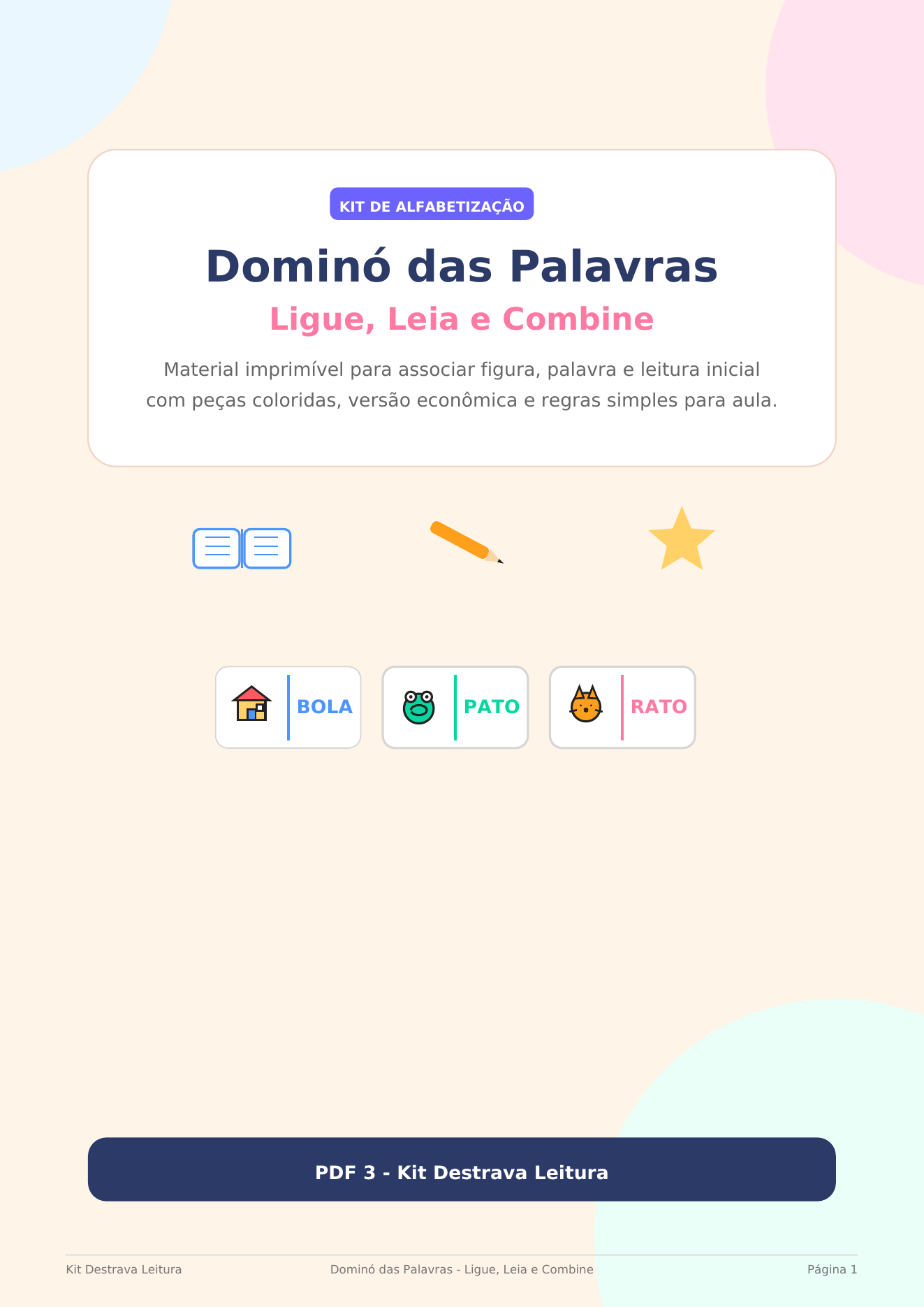 Capa do Dominó das Palavras