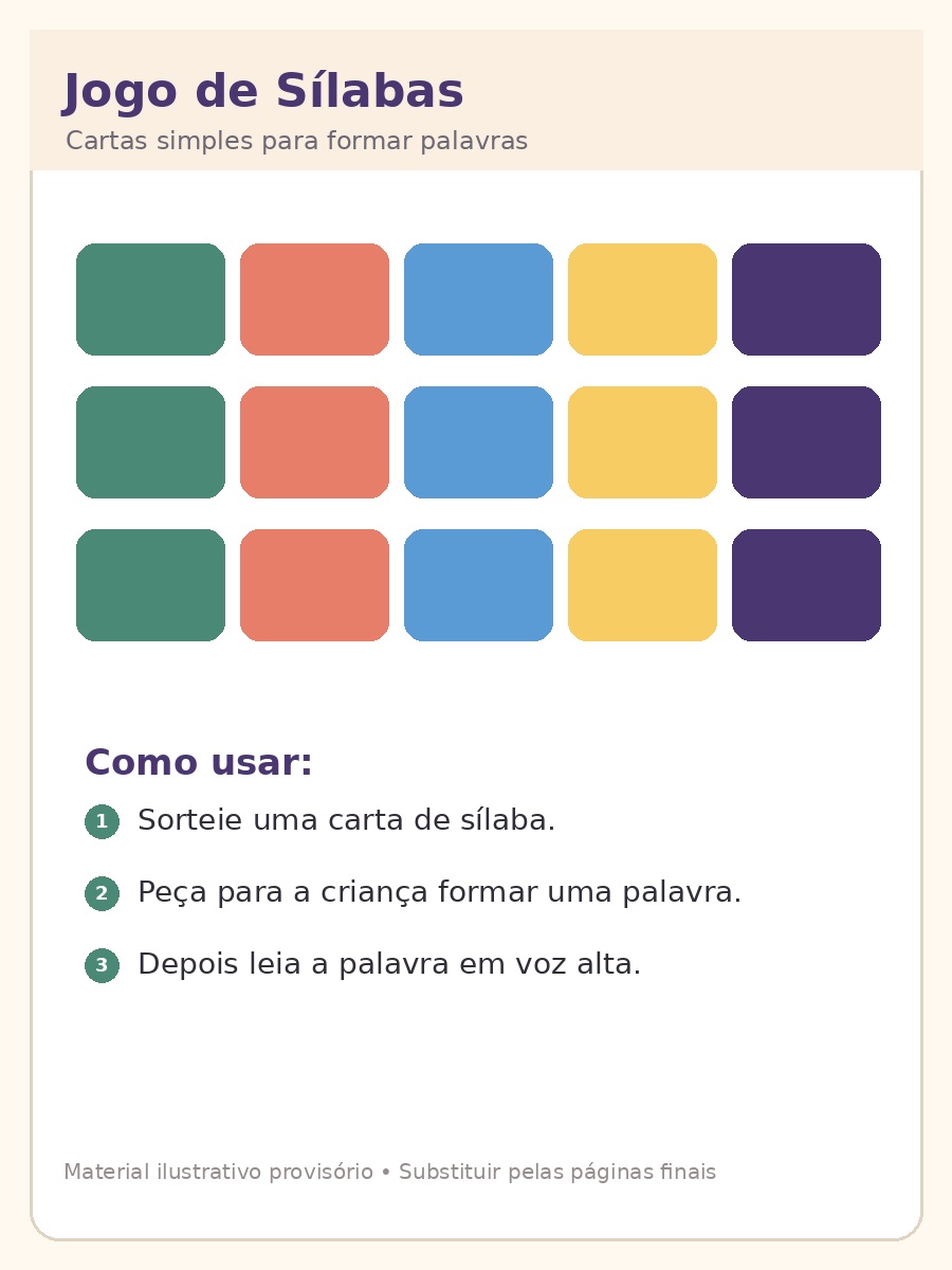 Prévia ilustrativa de sílabas